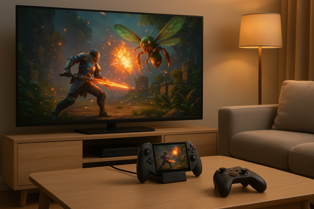 Imagined Xbox ROG Ally home TV set up