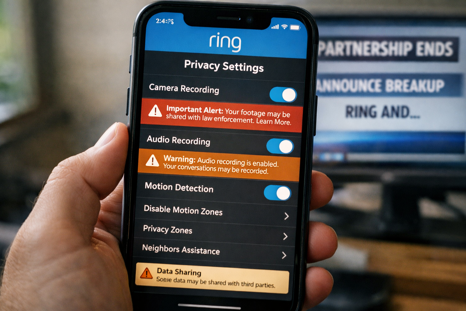 The partnership's quick dissolution raises questions about surveillance technology and consumer privacy protections.