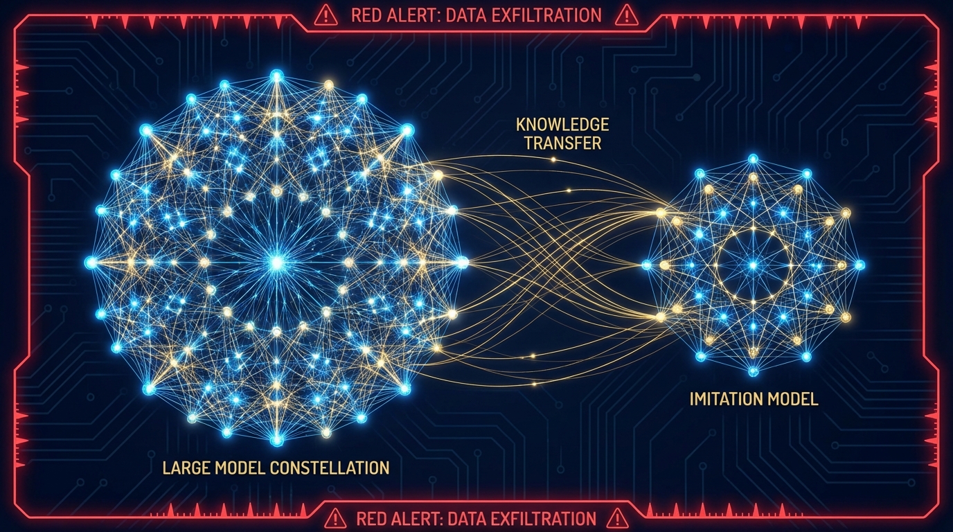 Model distillation allows competitors to clone expensive AI capabilities at a fraction of the development cost